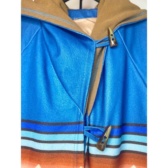 Southwestern Print Hooded Multicolor Sz S Jacket - Picture 6 of 16